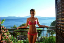 Skinny milf in a